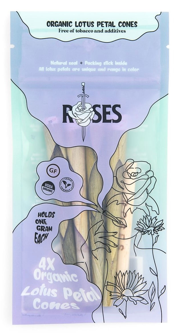 Organic Rose Petal Cones - 6 Pack - SMOKEROSES